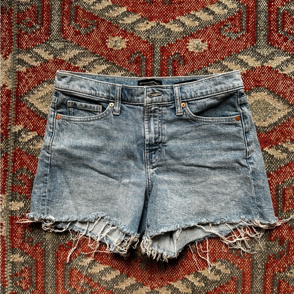 Banana republic premium denim midrise denim shorts
